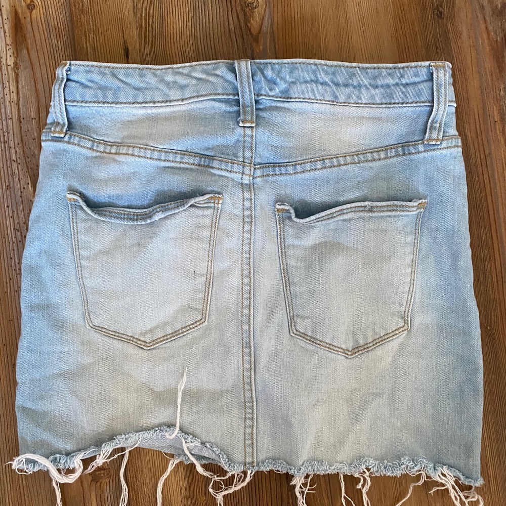 mini denim skirt